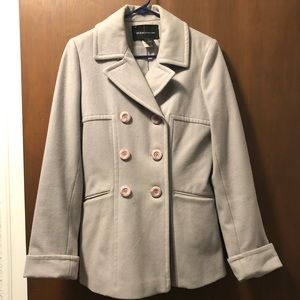 MODA International Grey Double Breasted Peacoat